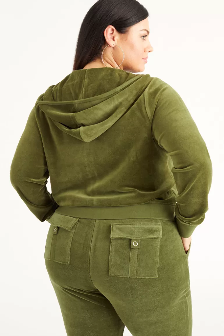 Juicy Couture Plus-Size Icons Klassisk Hettegenser I Velour I Bomull>Kvinner Plus-Size