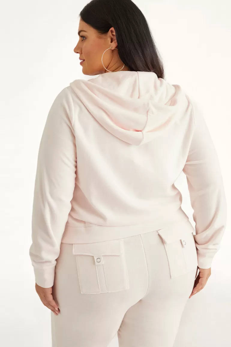Juicy Couture Plus-Size Icons Klassisk Hettegenser I Velour I Bomull>Kvinner Plus-Size
