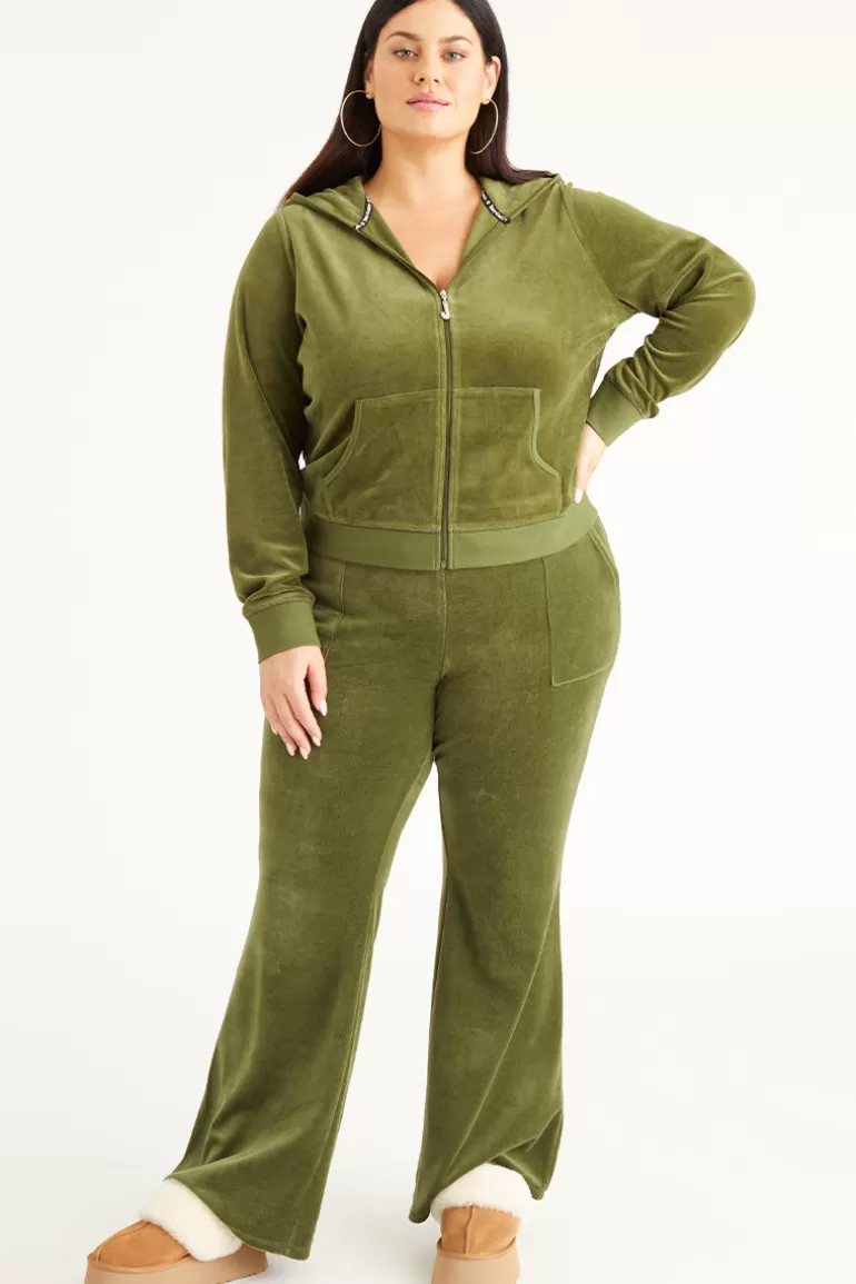 Juicy Couture Plus-Size Icons Klassisk Hettegenser I Velour I Bomull>Kvinner Plus-Size